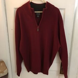 Jos A Bank deep red/maroon lambs wool pullover-NWT